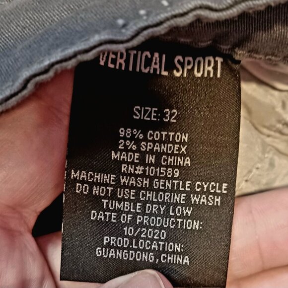 Vertical Sport Shorts Mens Sz 32 Bermuda Gray Black Mid Rise Boat Nautical Surf - Picture 10 of 11